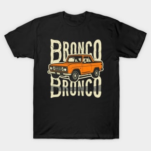 1987-1991 Ford Bronco w/Tires retro and vintage T-Shirt